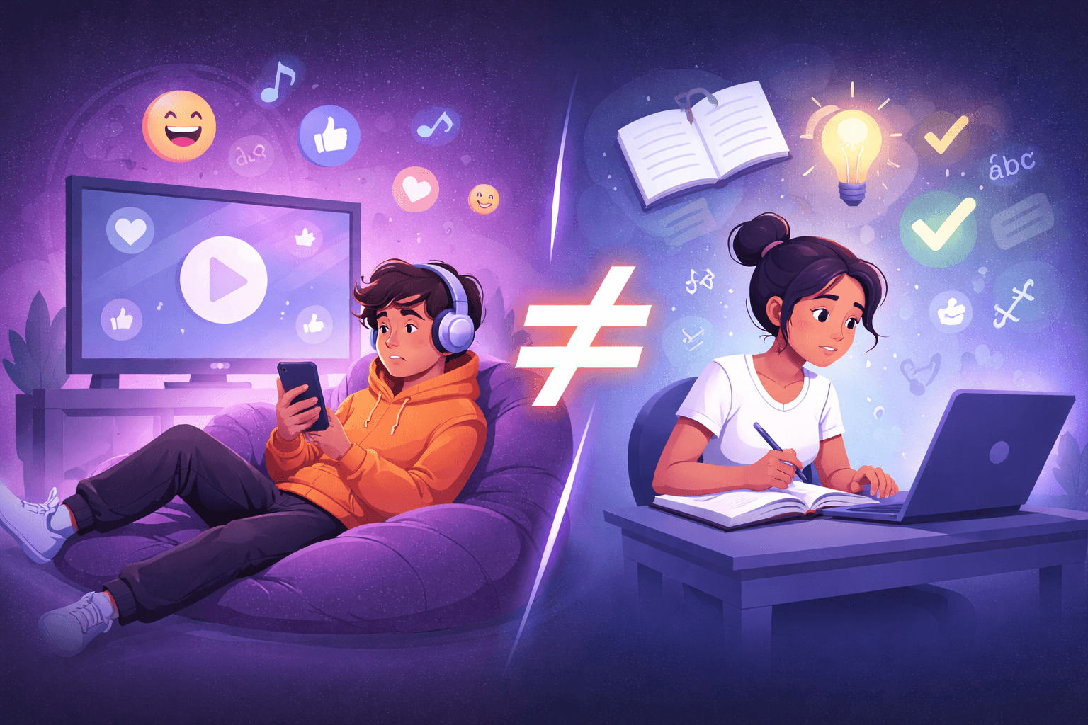 Passive watching ≠ learning